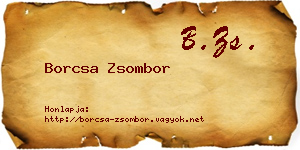 Borcsa Zsombor névjegykártya